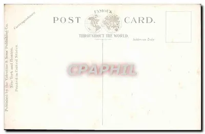 US-Postamt, Muskegon, Mich. — Verlag Valentine & Sons, Boston — Rückseite