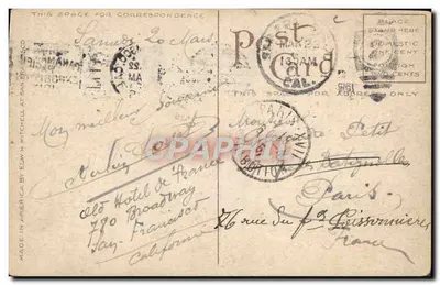Budynek handlowy, ulice Kearny i Geary — San Francisco, Kalifornia — wydawca ELM N MITCHELL — Rewers