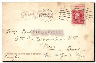 San Francisco, po katastrofie pożaru kwietnia 1866 — Hamilton Hotel i Flood Building — E. G. Kropp, seria B5 — Rewers