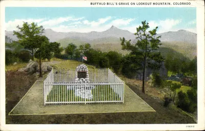 Tumba de Buffalo Bill no Monte Lookout — Colorado — Publicado por 'Johnny' Baker, Golden, Colo. n°118313