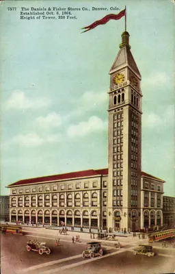 O prédio Daniels & Fisher Stores Co. — Denver, Colorado — editor não visível, número de série 7577
