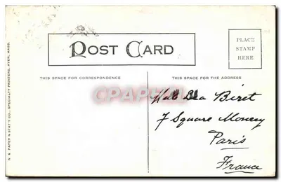 Cheney Silk Mills, Południowy Manchester, Conn. — widok z lotu ptaka fabryk — wyd. F.W. Mills, Południowy Manchester, Conn. — Rewers