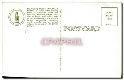 Chicago Board of Trade — trading floor — reprodukcja Curteichcolor, n° 8CK3006 — Rewers