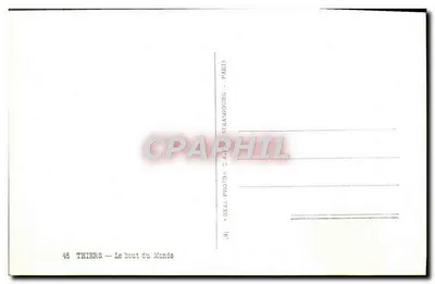 Cap — Widok wioski wklęsłej w kanionie — Thiers, Francja — Rewers