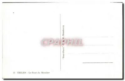 Thiers — Most Moutier — wydawca C. P. Strabour — Rewers