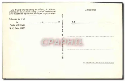 O Mont-Dore — Vista geral — I.I. — Verso