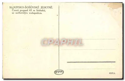 Slovensko-Šošůvské jeskyně — Caverna noire avec cascade de 65 m — wydawca Nicoloffa, n° 4519/6 — Rewers