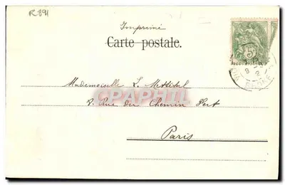 Kleine meisje — luistert met plezier — A. B. Parijs, n°2 — Achterkant