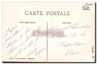 Casal amoroso sob a lua — cena romântica — editor A.S. n° 383/5 — Verso