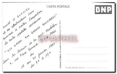 París - Plaza Montholon — escena de parque con estatua y paseantes — editor desconocido, número de serie no visible — Reverso
