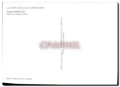 Cozinha — objetos de serviço — Daniel MASCLÉT, Edições Louis-Philippe, Paris — Verso