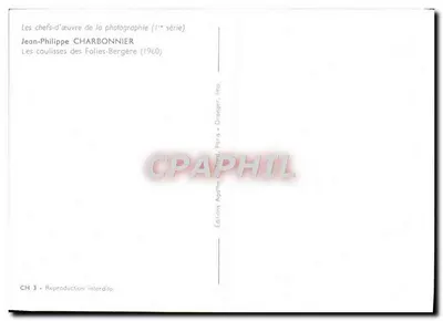 Coulisses das Folies-Bergère — Jean-Philippe Charbonnier — Éditions Agathe Galliard, Paris, 1960 — Verso