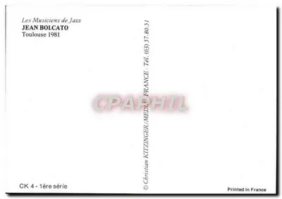 Jean Bolcato — muzyk jazzowy — Musicyjni Jazzowi, seria CK 4 — Rewers