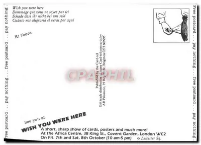 Wish you were here — Affiche publicitaire — Published by the Card-tel — Verso