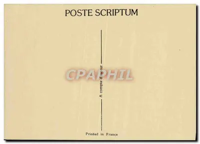 PAGÈS — Carte postale comemorativa de sua obra — editada por Cartophile 87 — Verso