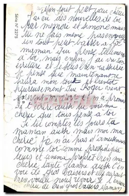 Bilhete postal antigo Enfim Sólos Gatos Gatos — Verso