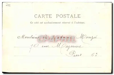 वकील की महिला — छापा विषय विवरण सहित — क्लिचे A. Moriné, संख्या 12 — पीछे