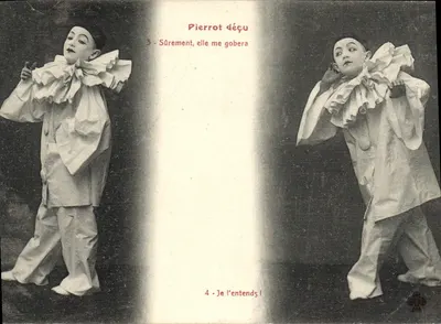 Pierrot zawiedziony — scena komedii — wydawca nieznany, numer serii nie widoczny