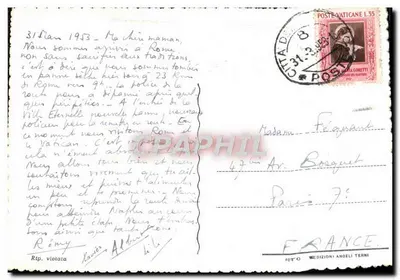 Roma dalla Cupola di S. Pietro — widok z lotu — Éditions Angeli Terni n°04 — Rewers