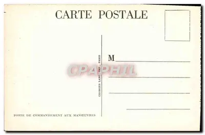 Militärische Manöver — Kommandostelle für Manöver — Georges Lang, Paris — Rückseite