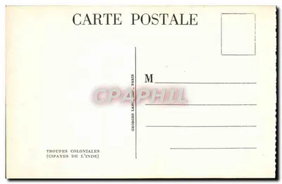 Truppe coloniali — (Cipayes dell'India) — Georges Lanu, Parigi — Verso