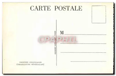 Tirailleurs Sénégalais — Truppe coloniali — Georges Lang, Parigi — Verso