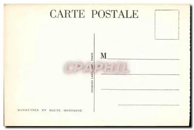 Manovre in alta montagna — Georges Lang, Parigi — Verso