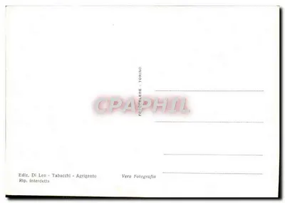 Agrigento — Tempio di Ercole — wydawca Di Leo - Tabacchi — Rewers