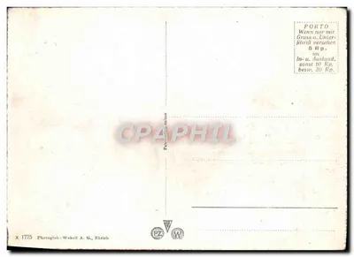 Zurique e as Alpes — vista aérea — Photoglob-Wehril A. G., Zürich, n° 1775 — Verso