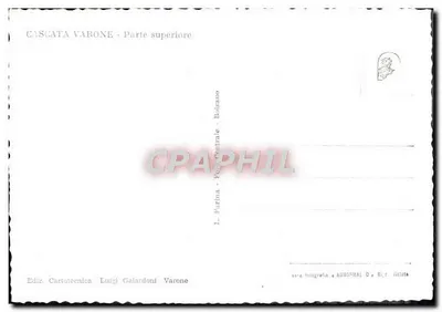 Cascata Varone - Parte superiore — fotografie Luigi Galardoni — wydawnictwo Cartotecnica, Bolzano — Rewers