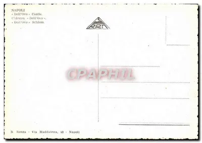 Napoli — Castel dell'Ovo — wydawca RRN, Via Maddalena, 43 — Rewers
