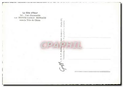 Monte-Carlo — Ogólny widok na Górze Szczura — Greff — Rewers