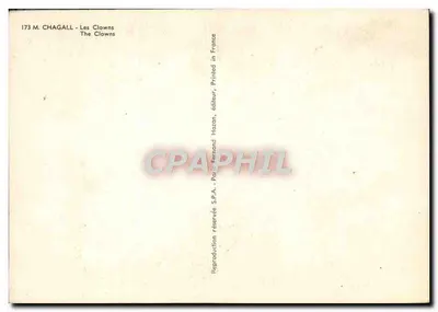 Komiczni — M. Chagall — wydawca Hazan, nr 173 — Rewers