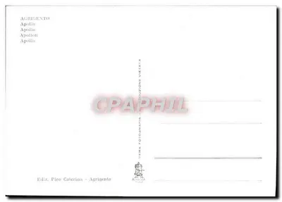 Agrigento — Apolo — Ediz. Piro Caterina - Agrigento — Verso