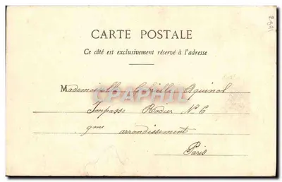 Pierrot, pai de família — cena teatral — Fototipo A. Bergeret e Cie, Nancy — Verso