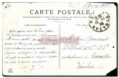 Paris — La Colonne Vendôme — éditeur J.C. PARIS — Achterkant
