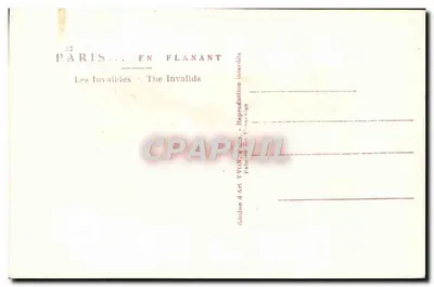 Los Inválidos — París... en paseo — Ediciones d'Arte YVON - París — Reverso