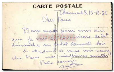 Chaumont — Monumento Franco-Americano — D. D. — Verso