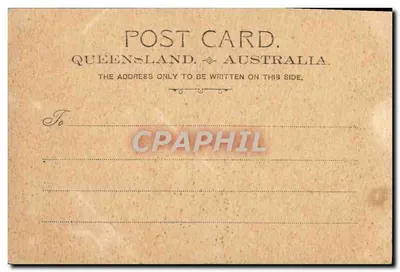 Stara pocztówka Biuro Pocztowe Brisbane — Rewers