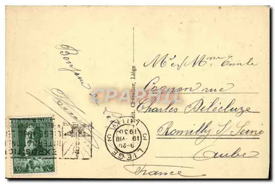 Liège - Panorama dos Pontes — editor desconhecido, n°3 — Verso