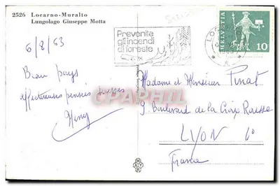 Jardim florido à beira do lago — Locarno-Muralto — editor desconhecido, n° 2526 — Verso