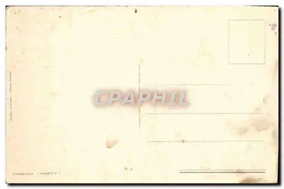 Paisagem — pequeno chalé sob uma grande árvore — Pasetto, N. 6 — Verso
