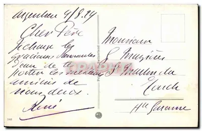 Żółte liliowe na brzegu rzeki — A. Haller — n° 548 — Rewers