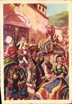 Bênção de mules para a Santa Eloi — O País Catalão — A. L'Hostic, Paris