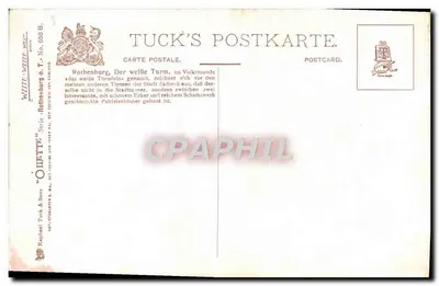 Rothenburg ob der Tauber — Biały Zamek — wydawca Oilette, seria 658 B — Rewers