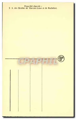 Grotte di Han — Il portico delle Drapertie — editore NLS, numero di serie non visibile — Verso