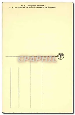 Jaskinie Han — Jezioro do wsiadania — Wydawca: S.A. Jaskinie Han-sur-Lesse i Rochefort, nr 6 — Rewers