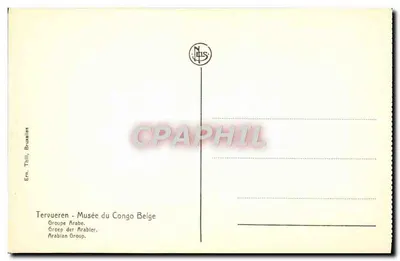 Grupo Árabe — Museu do Congo Belga — Ern. Thill, Bruxelas — Verso