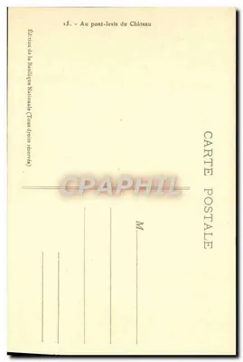 Pont-levis zamku — wydawnictwo Bazyliki Narodowej — nr 15 — Rewers