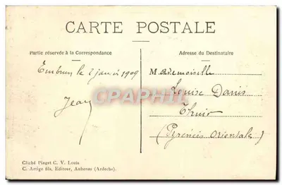 Sul plateau di Parigi — Catena della Meije — Cliché Piaget C. V. Louis — Verso